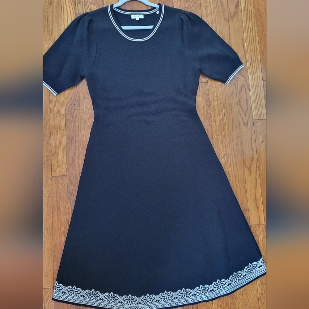 Stylish Black Sweater Dress with Beige Accents NORDSTROMS